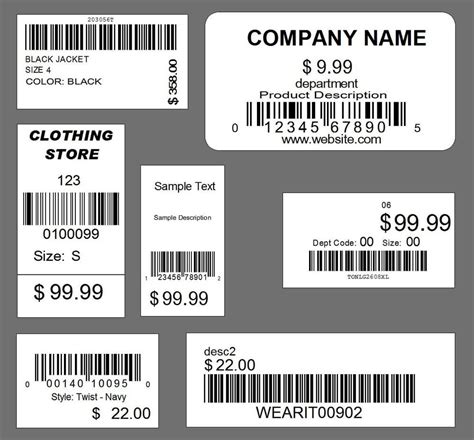 retail labels and tags